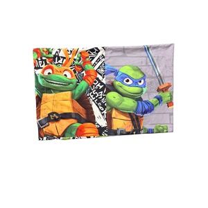 Nickelodeon TMNT Mutant Mayhem Pillowcase Kids Standard Green Graphic Print